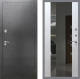 Входная металлическая Дверь Рекс (REX) 2А Серебро Антик СБ-16 Зеркало Белый ясень в Электрогорске