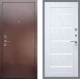 Входная металлическая Дверь Рекс (REX) 1 СБ-14 стекло белое Сандал белый в Электрогорске