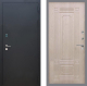 Входная металлическая Дверь Рекс (REX) 1A Черный Муар FL-2 Беленый дуб в Электрогорске