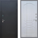Входная металлическая Дверь Рекс (REX) 1A Черный Муар FL-128 Сандал белый в Электрогорске