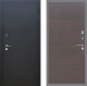 Входная металлическая Дверь Рекс (REX) 1A Черный Муар GL венге поперечный в Электрогорске