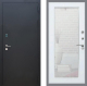 Входная металлическая Дверь Рекс (REX) 1A Черный Муар Зеркало Пастораль Белый ясень в Электрогорске