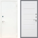 Входная металлическая Дверь Рекс (REX) 1А Белая шагрень Сити Белый ясень в Электрогорске