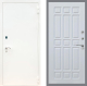Входная металлическая Дверь Рекс (REX) 1А Белая шагрень FL-33 Белый ясень в Электрогорске