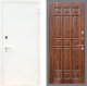 Входная металлическая Дверь Рекс (REX) 1А Белая шагрень FL-33 орех тисненый в Электрогорске