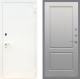 Входная металлическая Дверь Рекс (REX) 1А Белая шагрень FL-117 Грей софт в Электрогорске