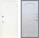 Входная металлическая Дверь Рекс (REX) 1А Белая шагрень FL-128 Лиственница беж в Электрогорске