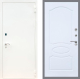 Входная металлическая Дверь Рекс (REX) 1А Белая шагрень FL-128 Силк Сноу в Электрогорске