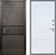 Входная металлическая Дверь Рекс (REX) 15 Черный Кварц FL-128 Белый ясень в Электрогорске