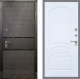 Входная металлическая Дверь Рекс (REX) 15 Черный Кварц FL-128 Силк Сноу в Электрогорске