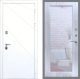 Входная металлическая Дверь Рекс (REX) 13 Силк Сноу Зеркало Пастораль Сандал белый в Электрогорске