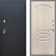 Входная металлическая Дверь Рекс (REX) 5 Черный Муар FL-128 Беленый дуб в Электрогорске