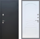 Входная металлическая Дверь Рекс (REX) 5 Черный Муар FL-128 Белый ясень в Электрогорске