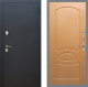 Входная металлическая Дверь Рекс (REX) 5 Черный Муар FL-128 Дуб в Электрогорске
