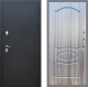 Входная металлическая Дверь Рекс (REX) 5 Черный Муар FL-128 Сандал грей в Электрогорске