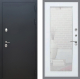 Входная металлическая Дверь Рекс (REX) 5 Черный Муар Зеркало Пастораль Белый ясень в Электрогорске