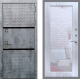 Входная металлическая Дверь Рекс (REX) 15 Бетон Темный Зеркало Пастораль Сандал белый в Электрогорске