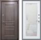 Входная металлическая Дверь Рекс (REX) Премиум-S Зеркало Пастораль Белый ясень в Электрогорске