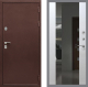 Входная металлическая Дверь Рекс (REX) 5 металл 3 мм СБ-16 Зеркало Белый ясень в Электрогорске